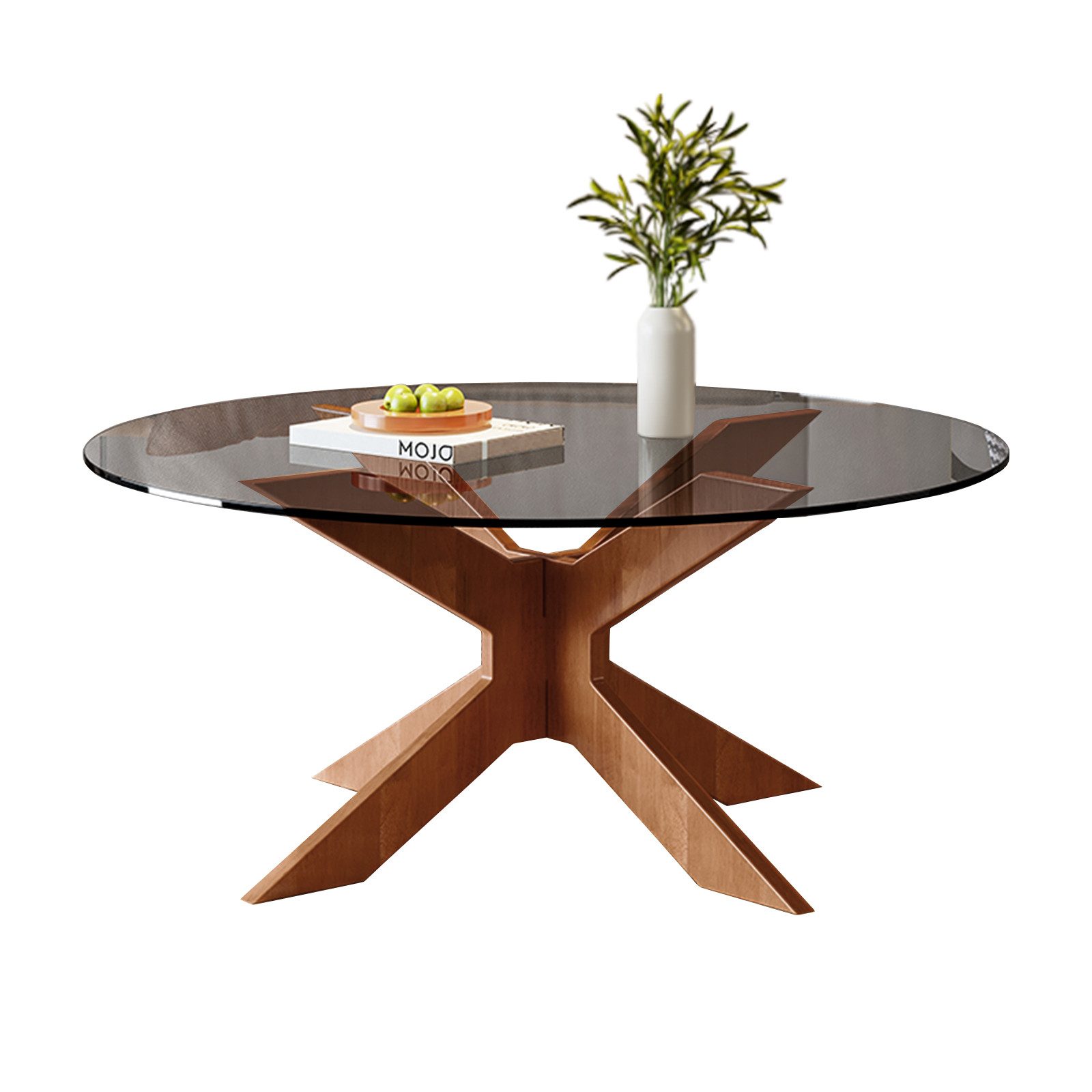 TWSOUL Couchtisch Runder Couchtisch, Glasplatte, Durchmesser günstig online kaufen