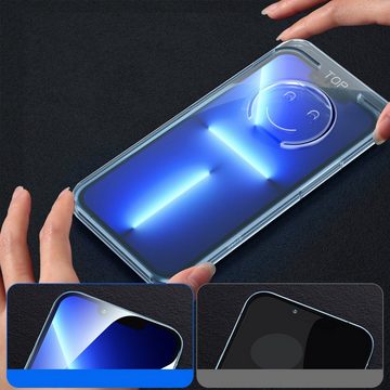 JOYROOM Handyhülle Schutzglas gehärtetes Glas mit Befestigungskit für iPhone 13 Pro Max 6.7" Klar (JR-PF973)