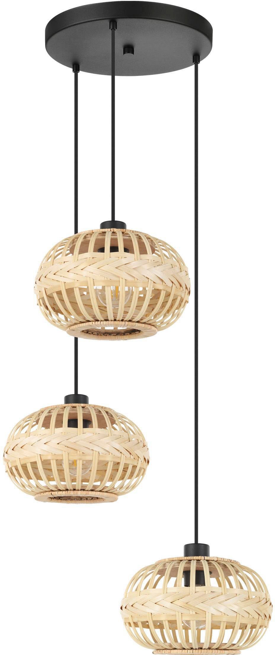 EGLO Hängeleuchte AMSFIELD 1, Leuchtmittel wechselbar, ohne Leuchtmittel, Hängeleuchte in schwarz aus Stahl - exkl. E27 - 40W