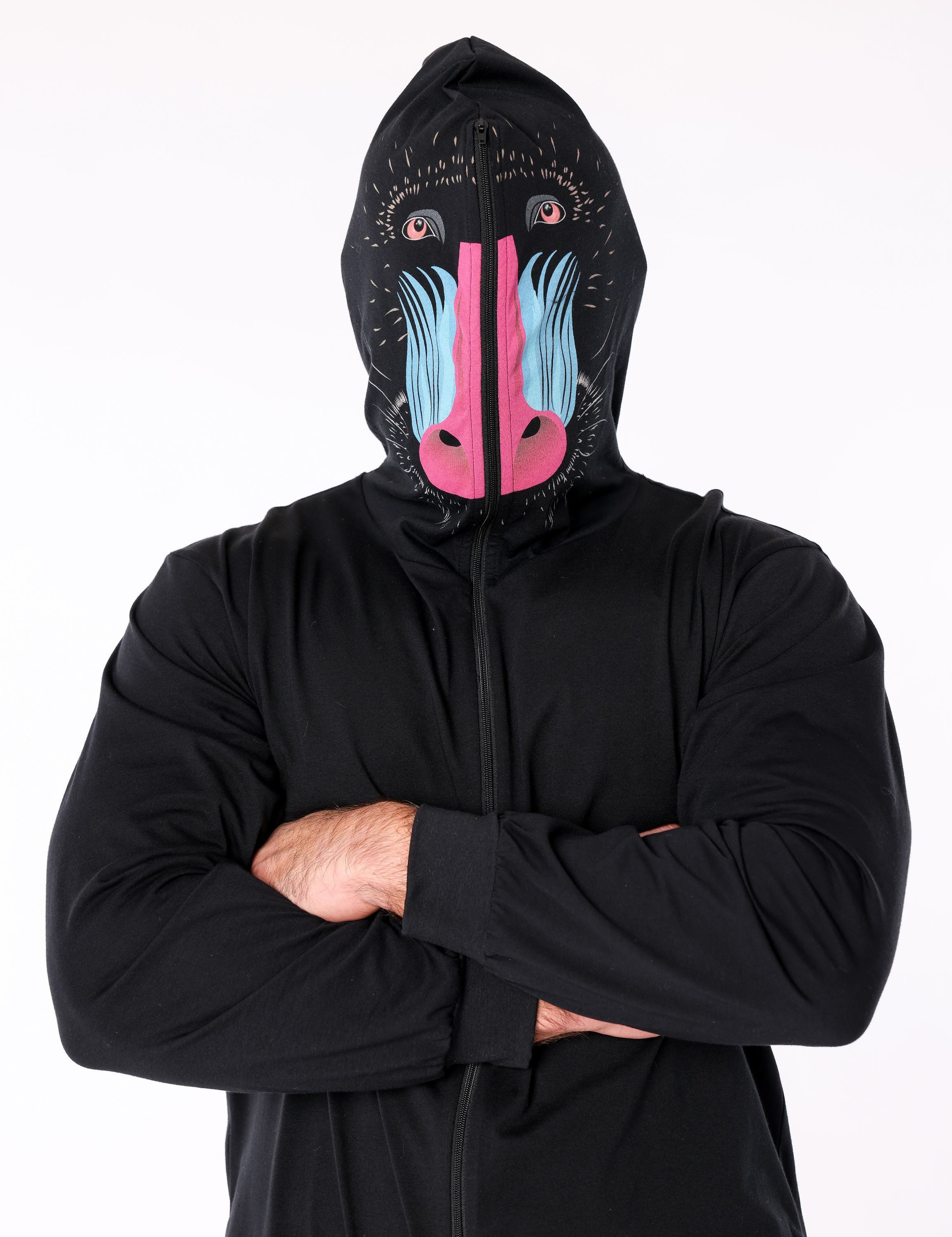 Ladeheid Schlafanzug Herren Schlafoverall Jumpsuit mit Kapuze LA40-235 Karnevalskostüm ohne