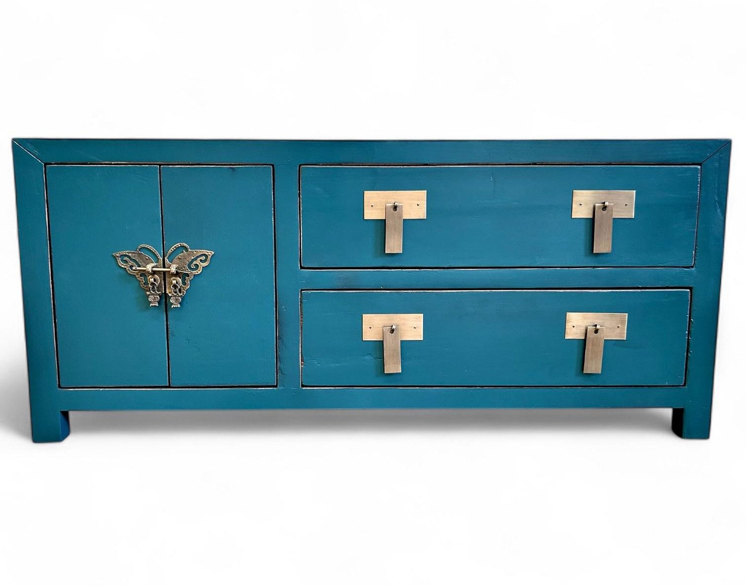 OPIUM OUTLET Kommode TV-Schrank Sideboard Kommode aus China Möbel im Vintage-Stil (Asia Schrank Anrichte Lowboard komplett montiert), chinesisch asiatisch orientalisch shabby-chic