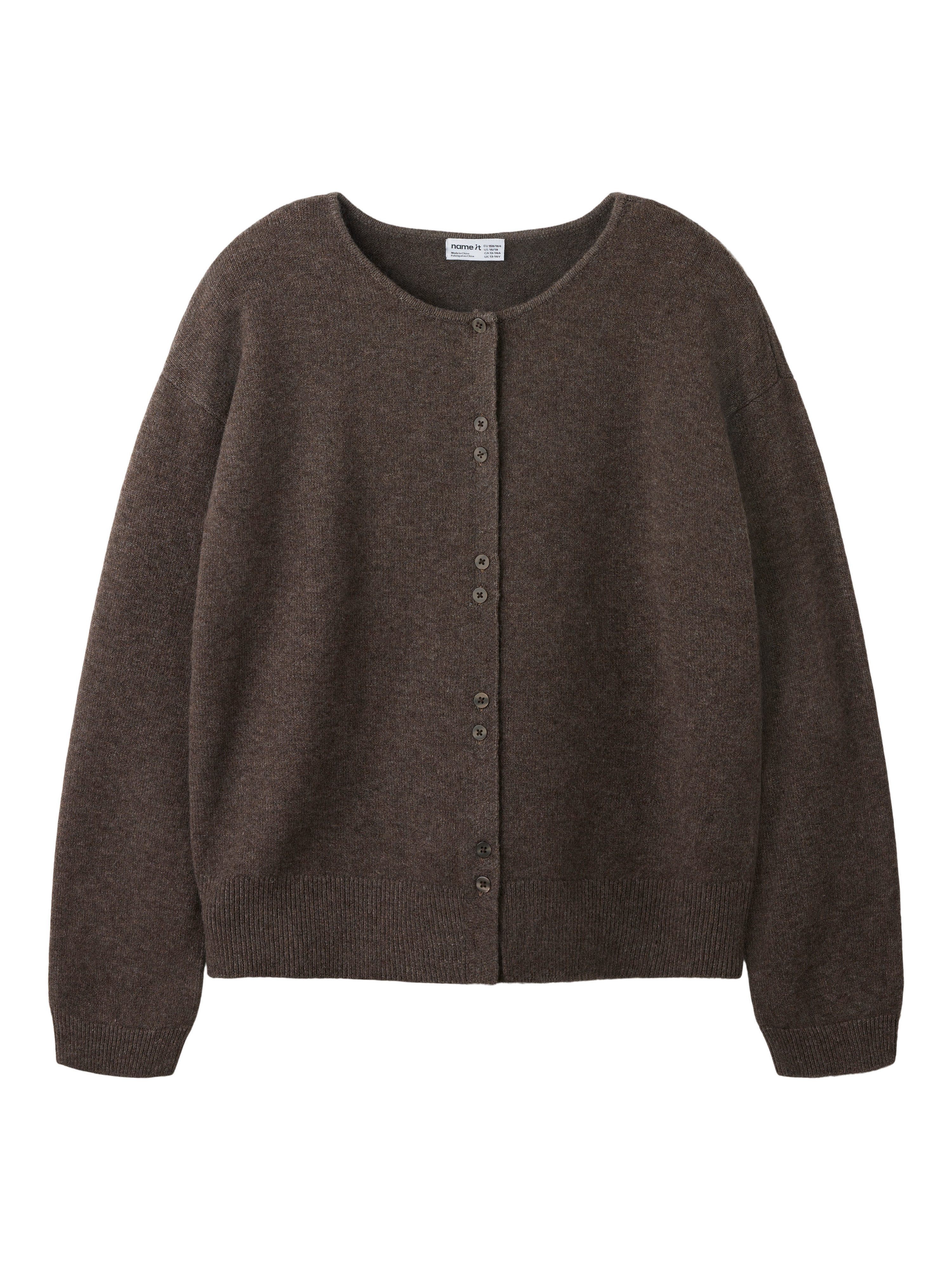 Name It Strickjacke NKFLEMINA LS CARDIGAN Materialmix, regular fit