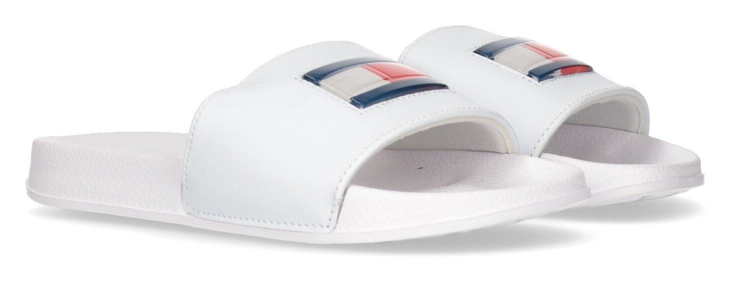 POOL tragbar FLAG Pool-Slides WHITE SLIDE Hilfiger Pantolette als Tommy