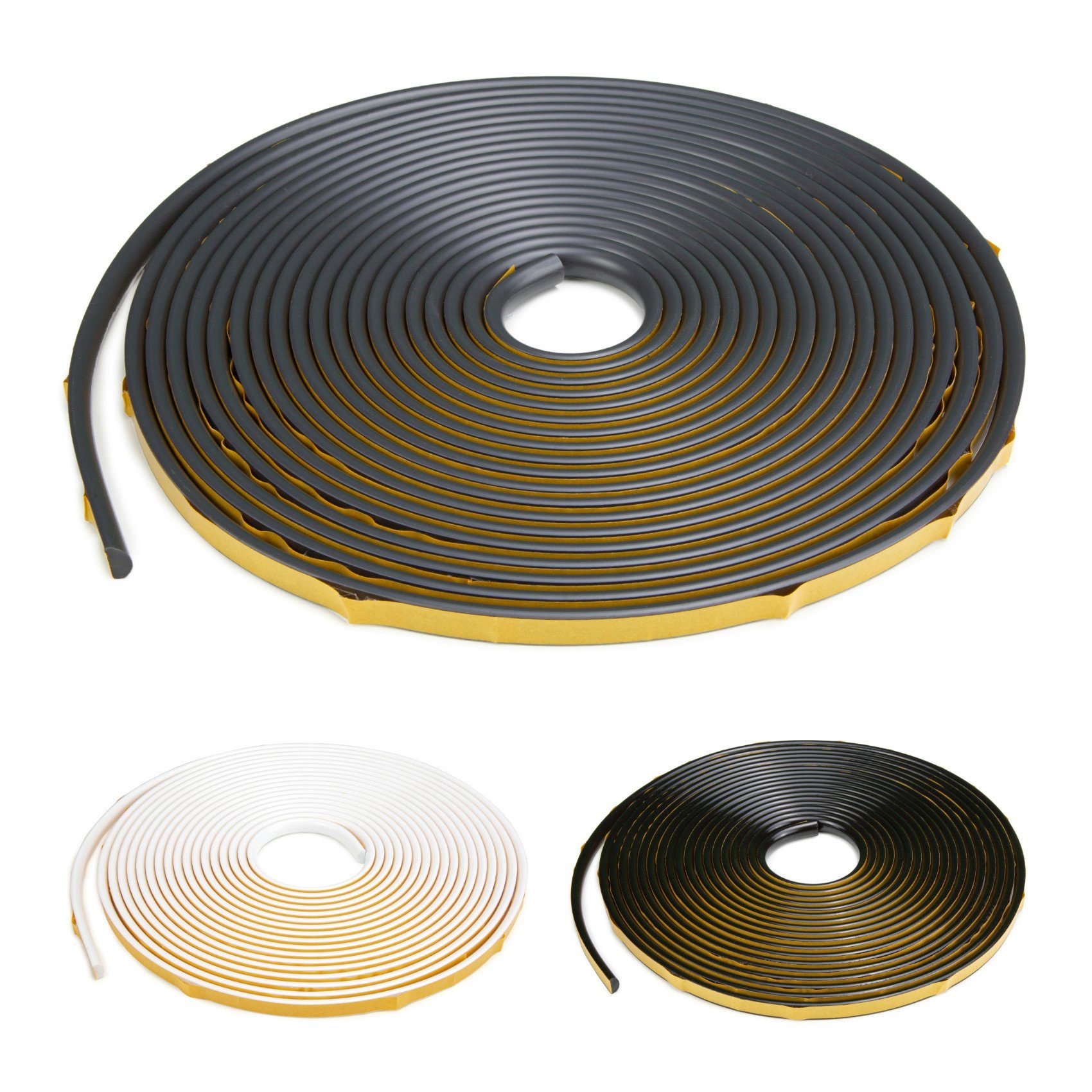 HEXIMO Zierleiste, Anthrazit, Flexible Zierleiste (12 x 6 mm) selbstklebend in anthrazit aus PVC - Dichtung für Küchen Herd Arbeitsplatten Waschbecken Badewanne Dusche Abschlussleiste (1 Rolle / 10 meter SFL-1 anthrazit)