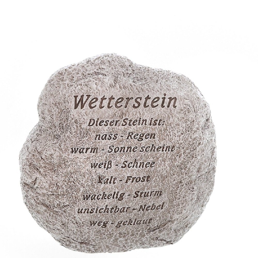 Dekoobjekt Wetterstein, Deko Stein mit lustigem Schriftzug
