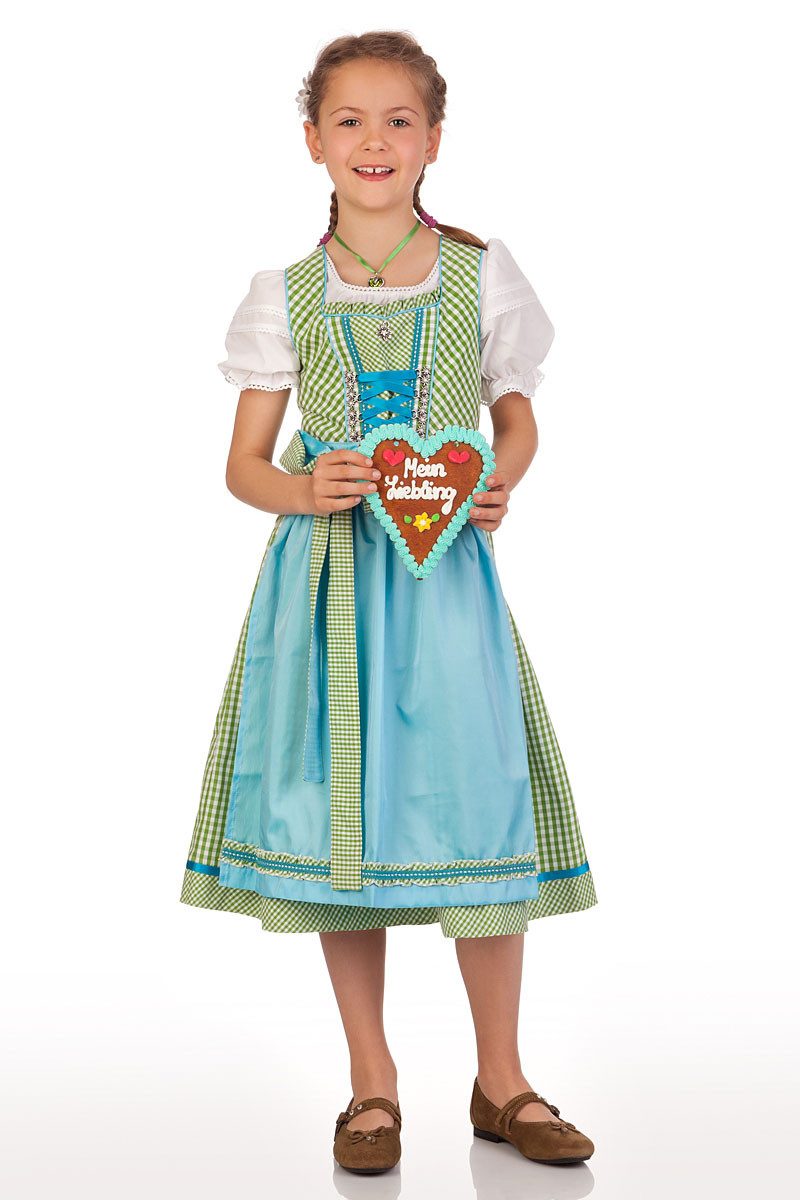 M.Stützle GmbH Dirndl Kinderdirndl 3tlg. - EDELWEISS - grün, türkis