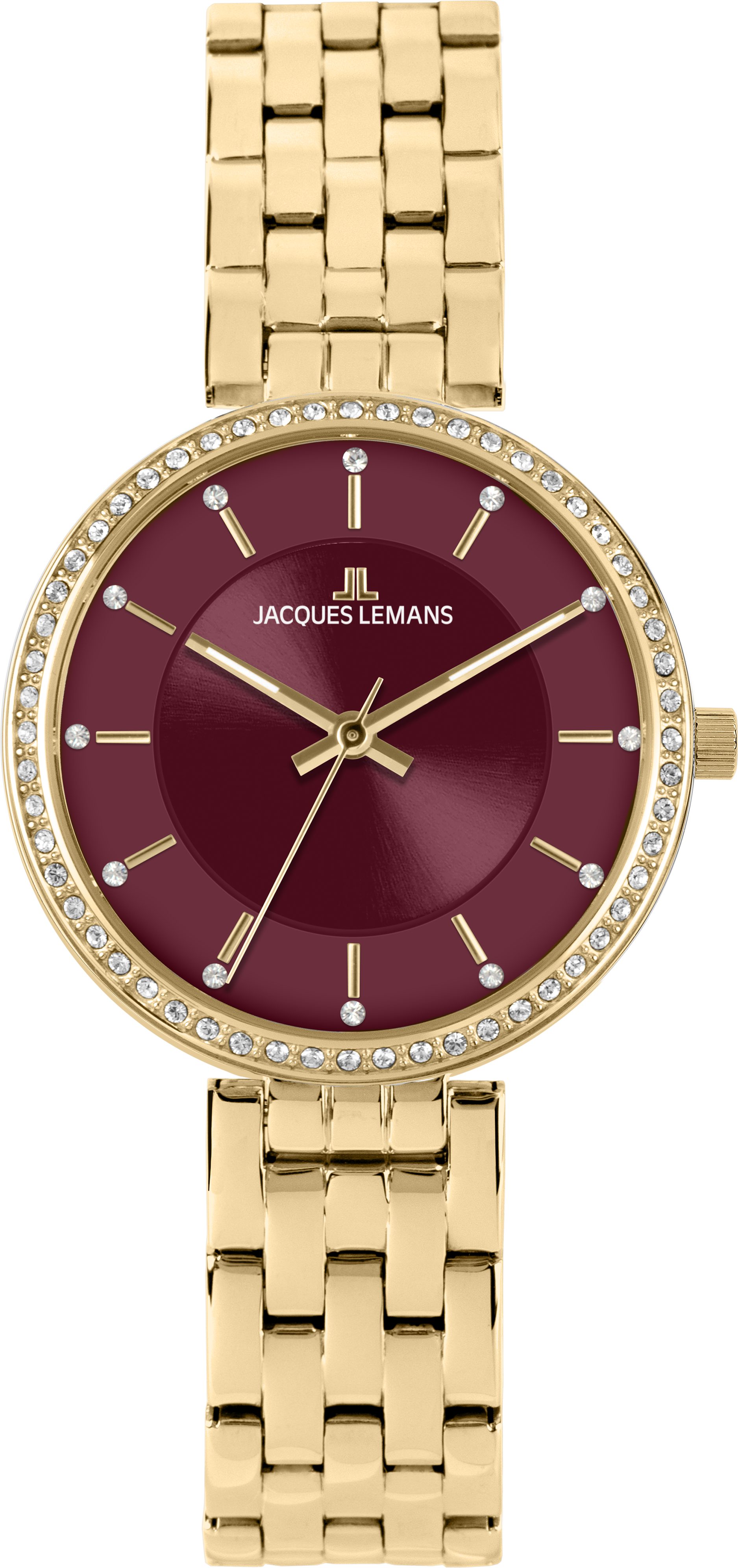 Jacques Lemans Quarzuhr Milano 1-2212H, Armbanduhr, Damenuhr, Edelstahlarmband, analog