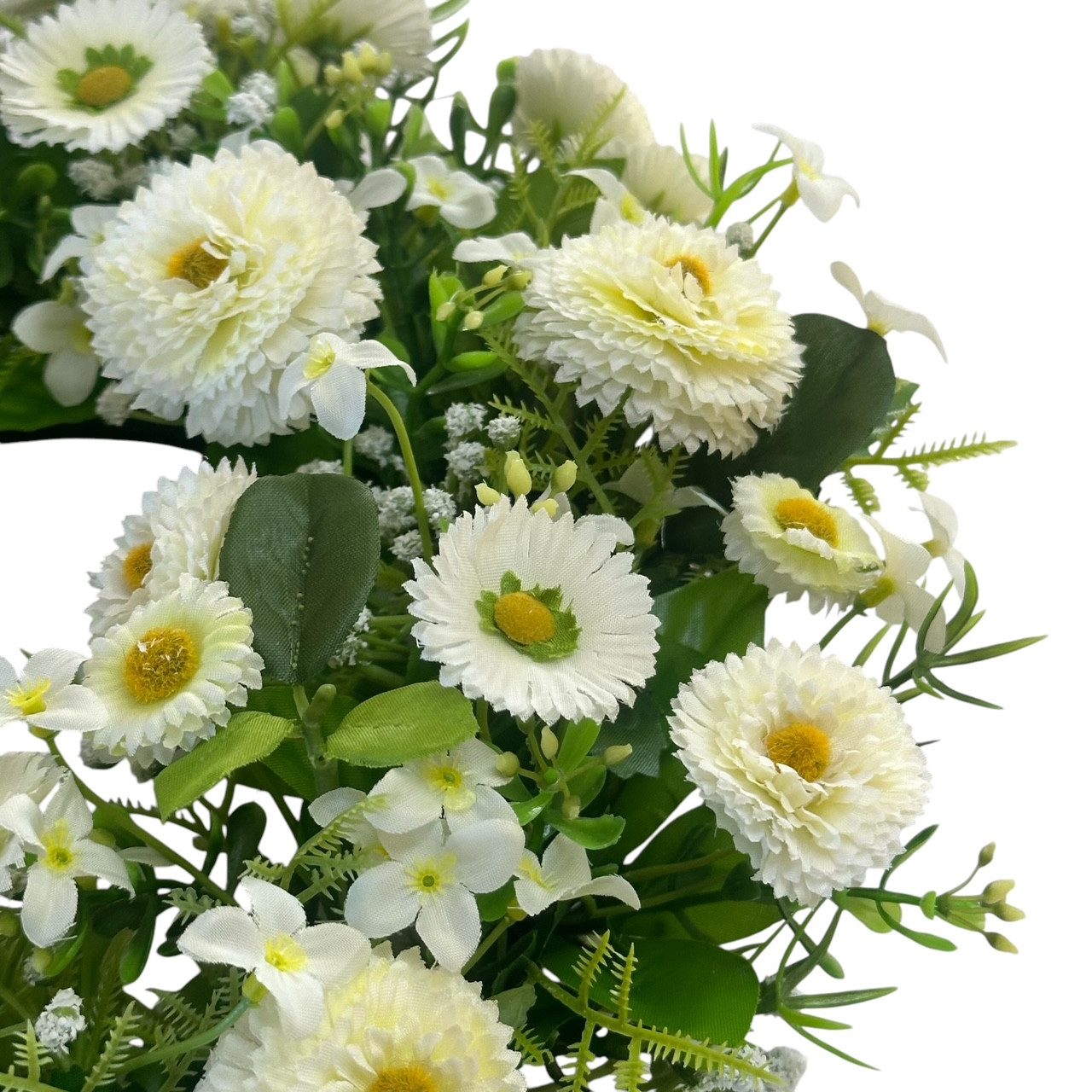 Kunstkranz Künstlicher Belliskranz 30cm. Gänseblümchen Türkranz Ostern Weiß günstig online kaufen