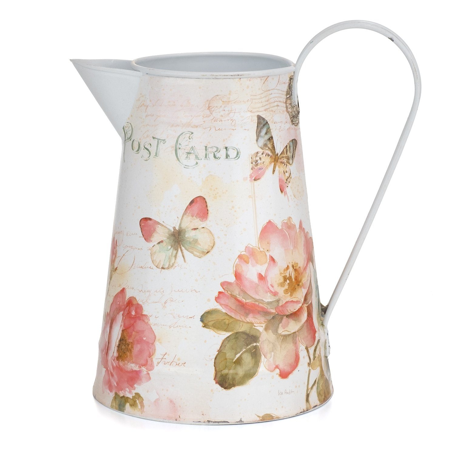 Moritz Gießkanne Gießkanne Zink Motiv Schmetterling Blüten (Gießkanne)