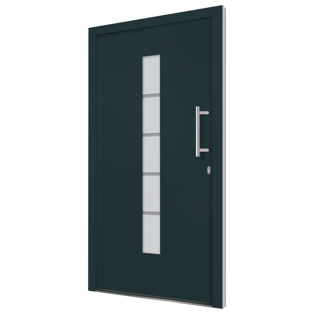 vidaXL Haustür Haustür Aluminium und PVC Anthrazit 100x200 cm (1-St)