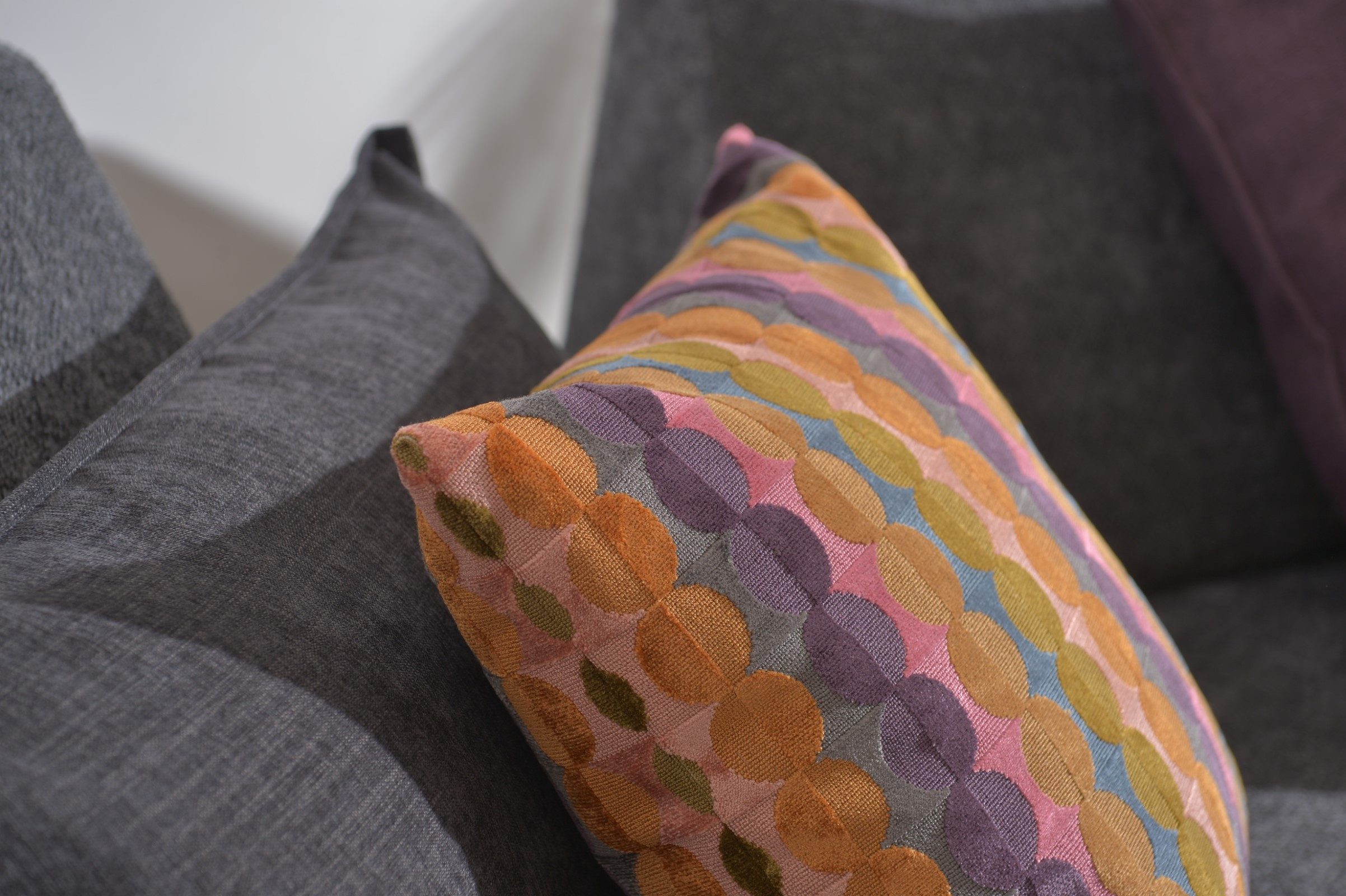 H.O.C.K. Dekokissen H.O.C.K. Glam Dekokissen 45x45cm dots pink terra bunt, Hochwertige Stoffe, Trendige Muster & Farben, Handgefertigt