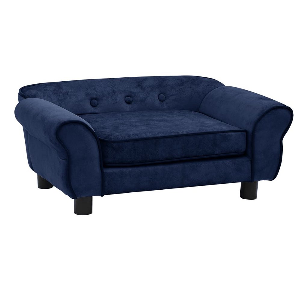 Thumbnail - vidaXL Tierbett, Hundesofa Blau 72x45x30 cm Plüsch