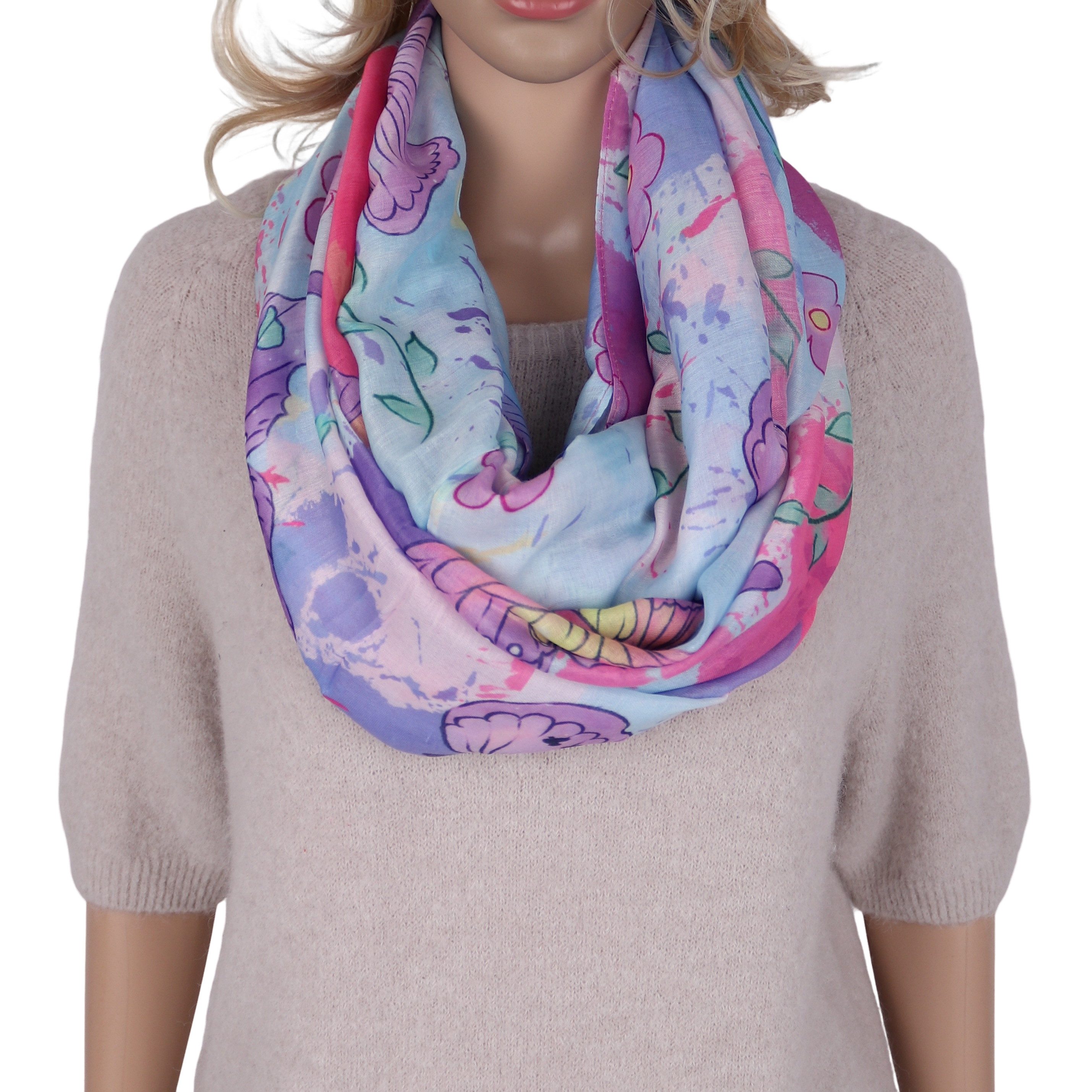 MIRROSI Loop Damen Schal Weich XXL Breit 90x170cm noch mehr Volumen, (ca.90x170cm, zweimal um den Hals wickelbar), Damen Halstuch Stola ideal für Frühling,Sommer, Herbst