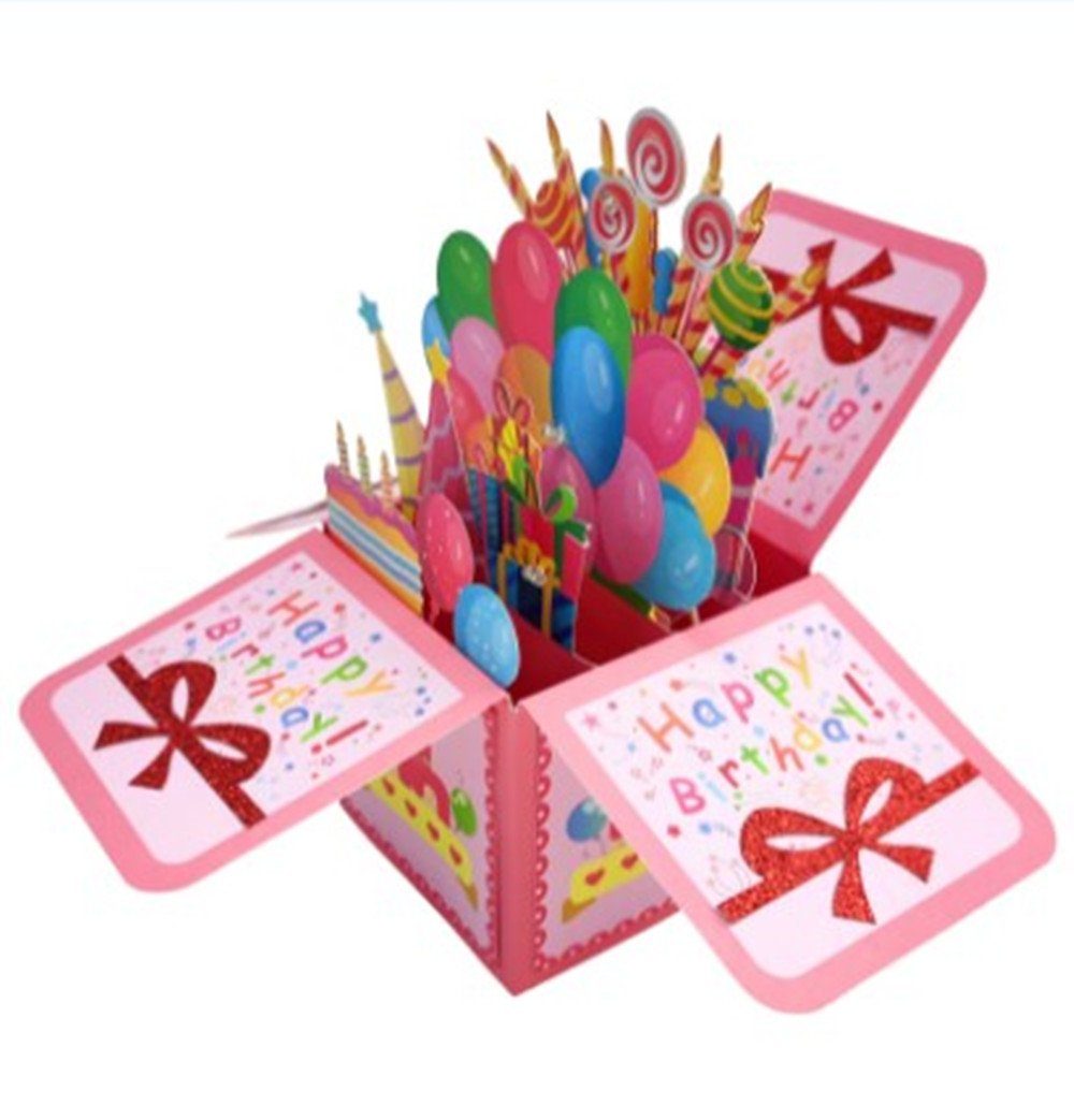 XDeer Grußkarten Geburtstagskarte,MUSIK & LICHTER & AUSBLASBARE KERZE, Klappkarte 3D Geburtstagskarten,Geburtstagsgeschenke