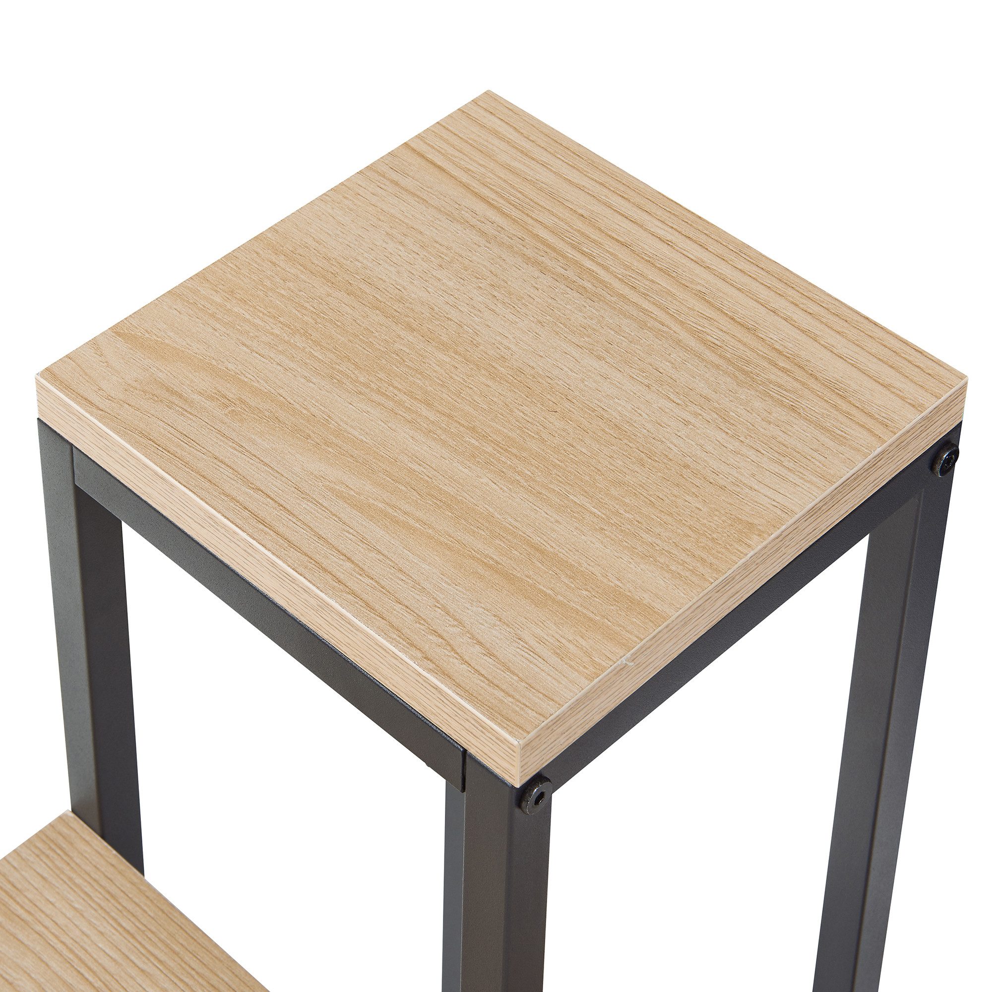 en.casa flower stand, »Ameland« plant stand, metal, black
