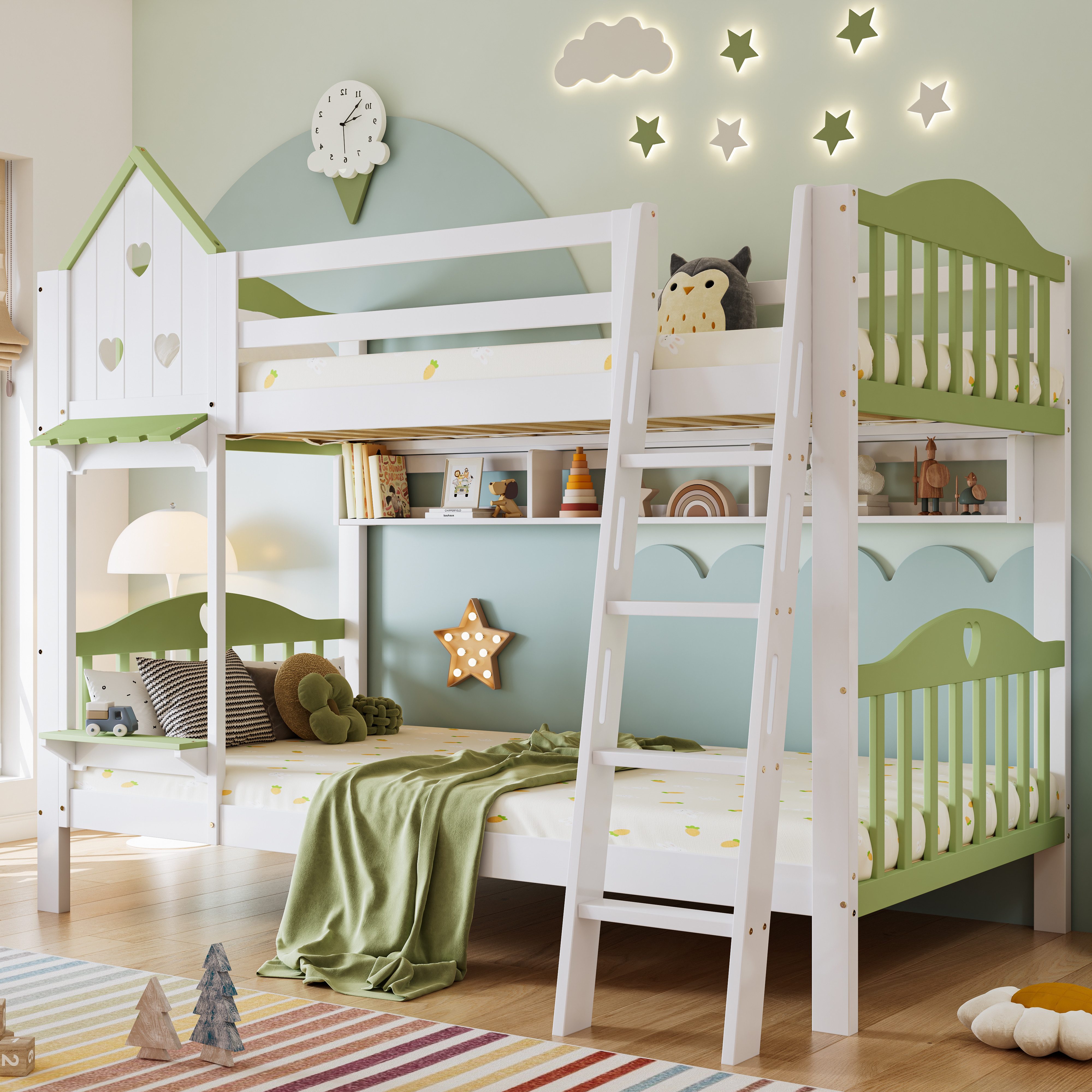 Merax Etagenbett (Stockbett mit Fallschutz, Gitter, günstig online kaufen