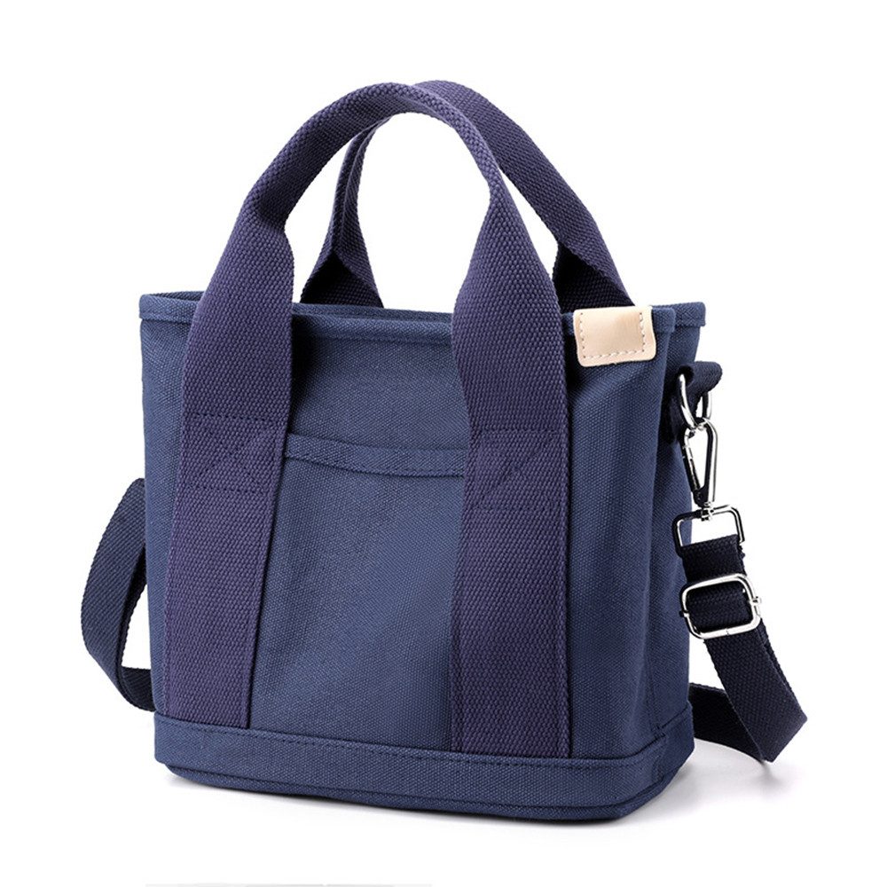Handtasche Schultertasche Canvas, Umhängetasche Tote Bag mit Reißverschluss