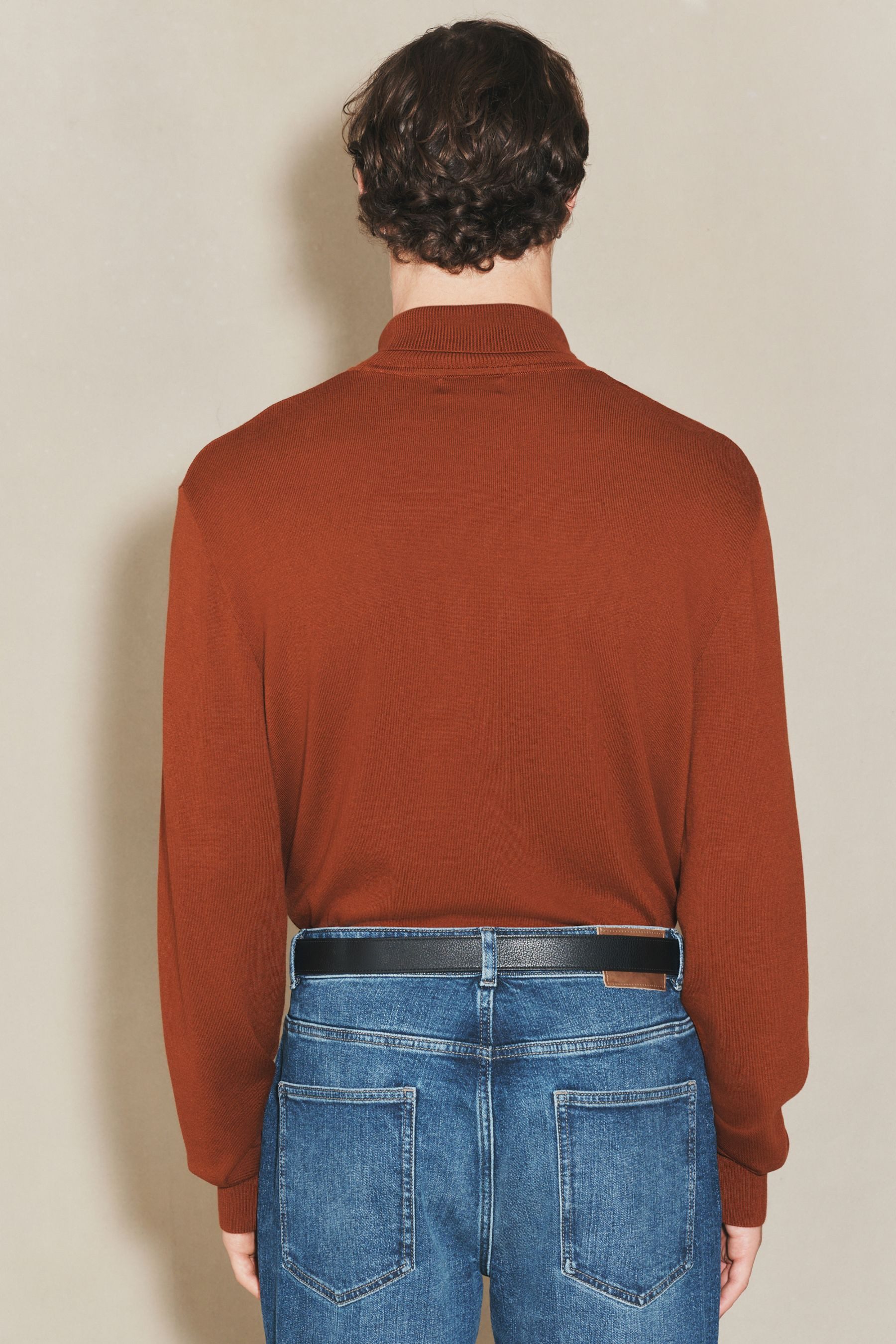 Next Langarm-Poloshirt EDIT Gestrickter langärmeliger Rollkragenpulli (1-tl günstig online kaufen