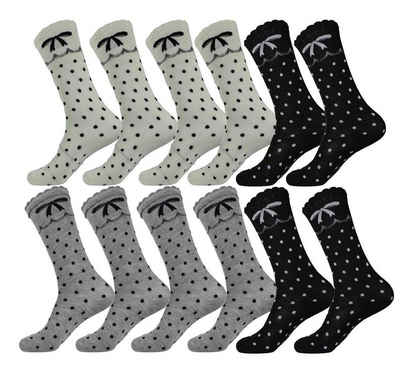 EloModa Kniestrümpfe 12 Paar Kinder Kniestrümpfe Socken mit Muster, 31-34 35-38 39-42 (12-Paar)