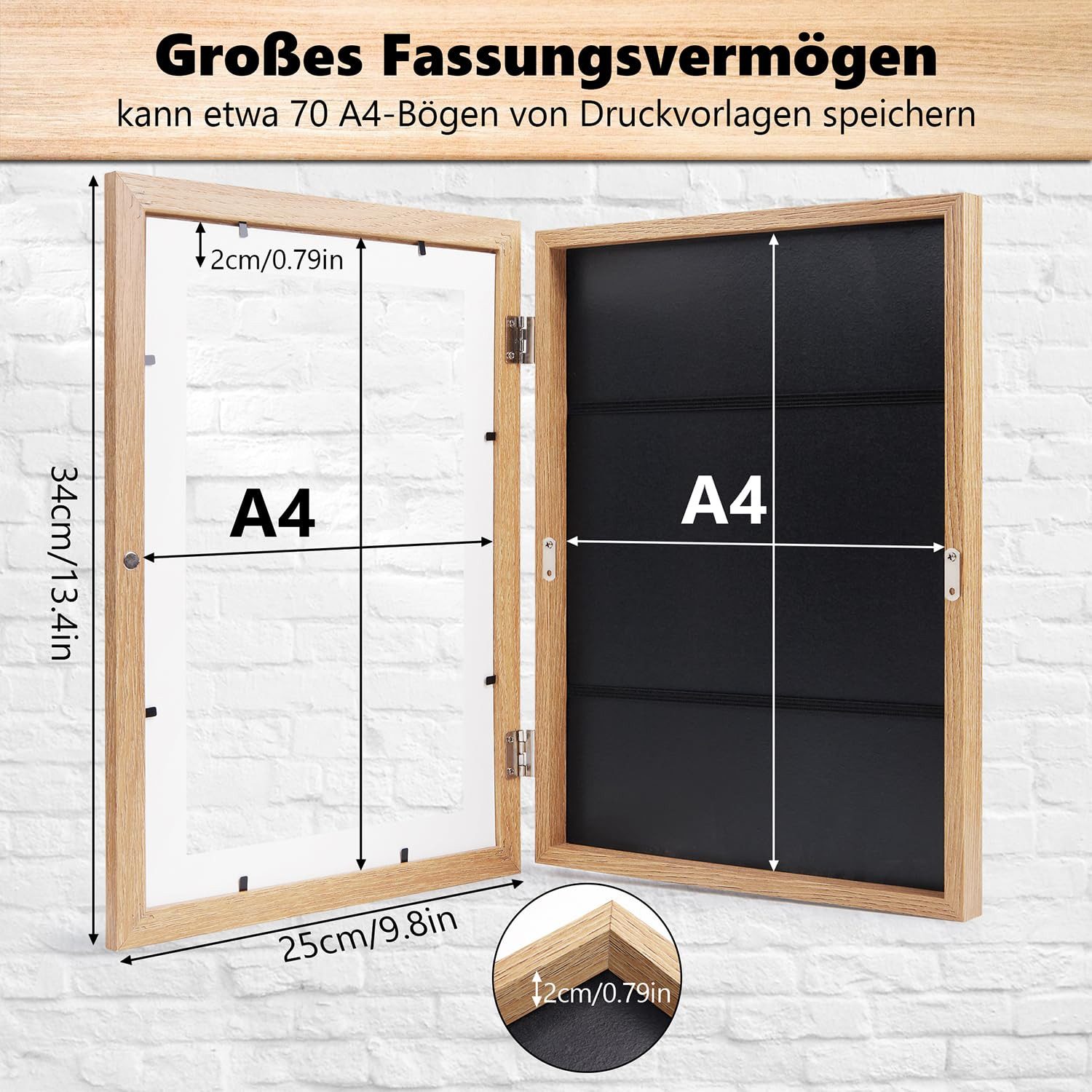 SURFOU Bilderrahmen Bilderrahmen Holz – Klappbarer Foto- & Kunstwerke Aufbe günstig online kaufen