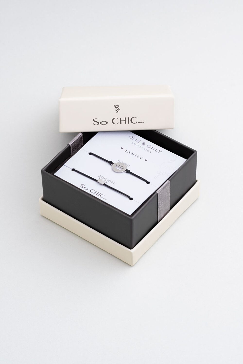 So CHIC... Armband Vater und Tochter 18K Weißgold plattiertes Silber Krone Armband