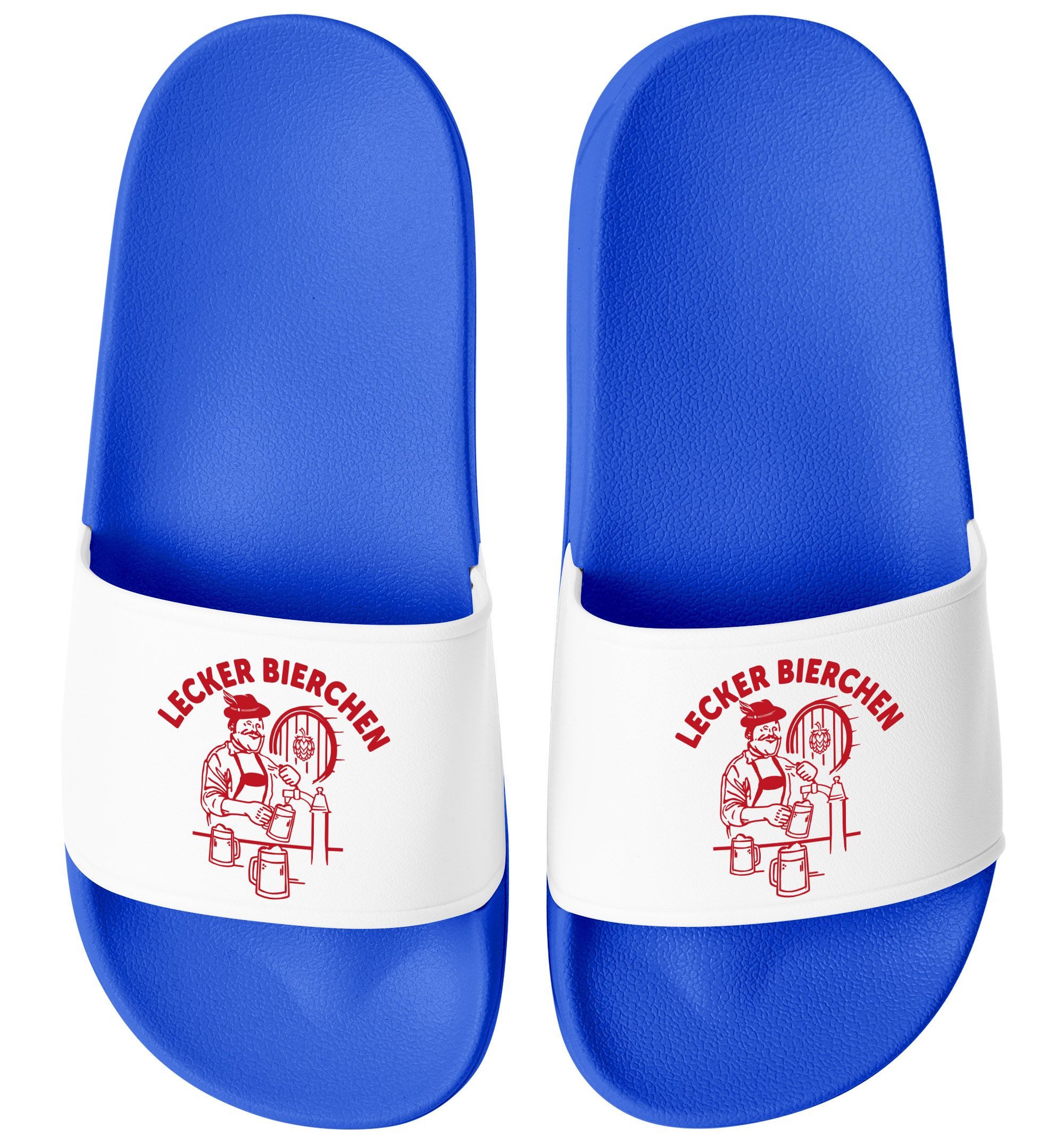MoonWorks Badeschlappen Lustig Spruch Lecker Bierchen günstig online kaufen
