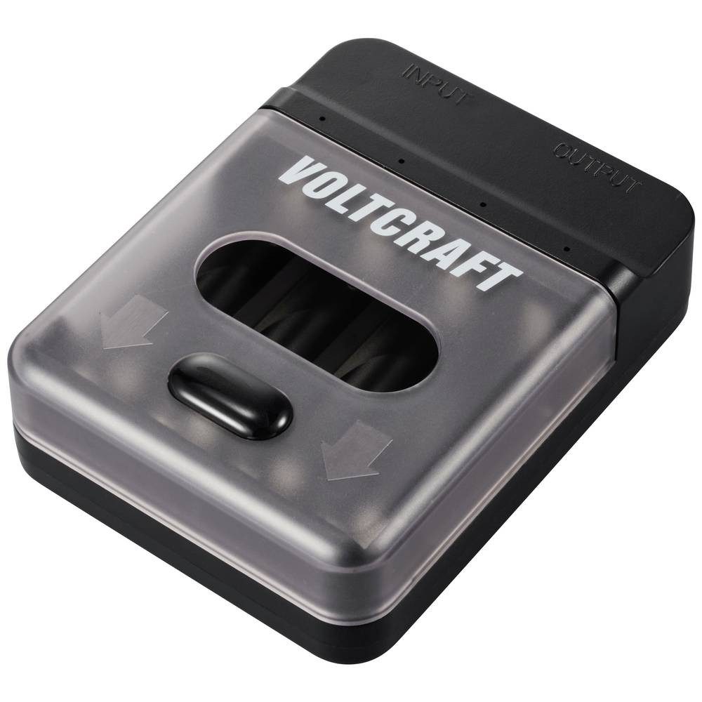 VOLTCRAFT BC4-PB Rundzellen-Ladegerät und Powerbank VC-15151170 Rundzellen-Lader