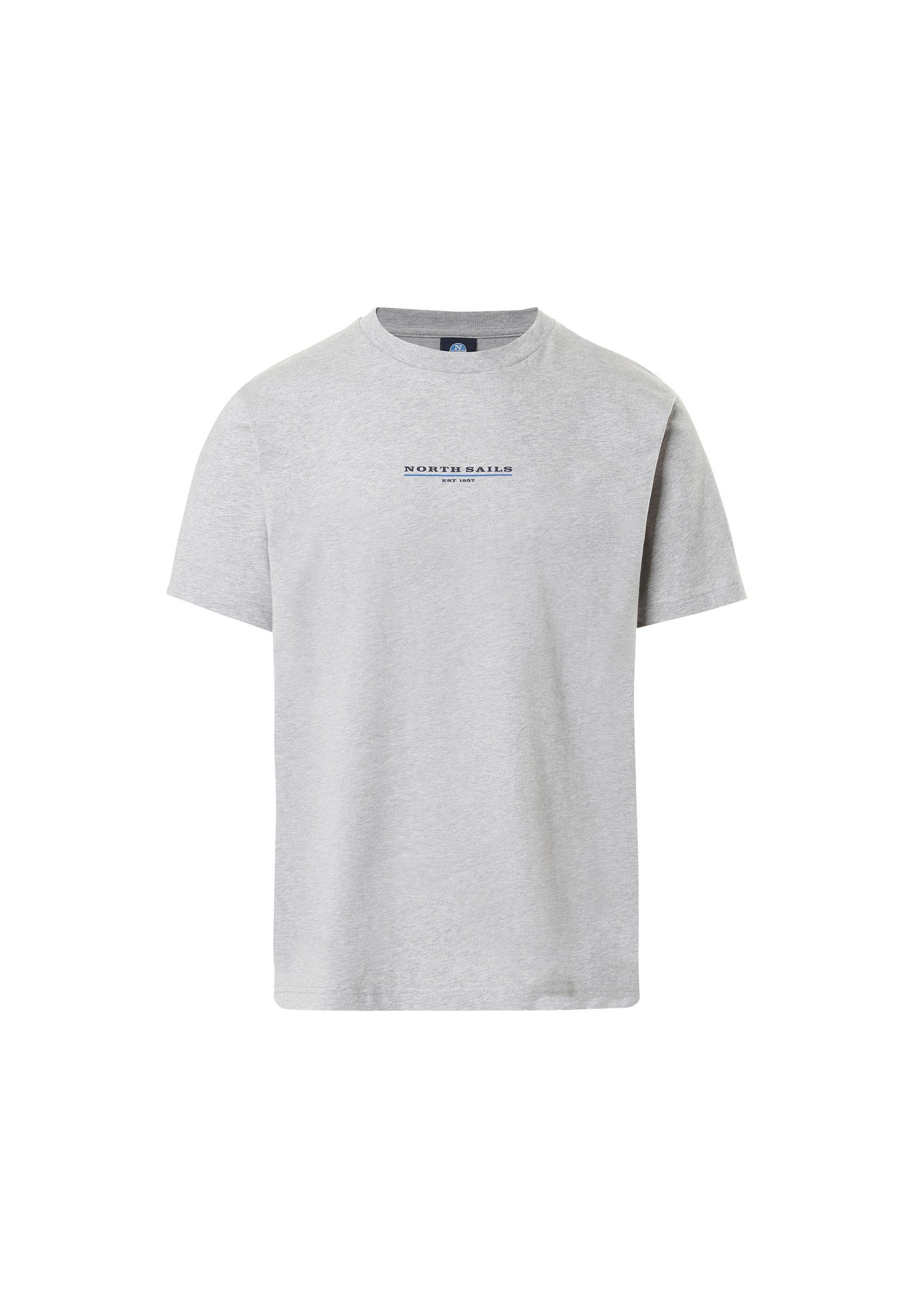 T-Shirt mit Sails Brustaufdruck North T-Shirt grey