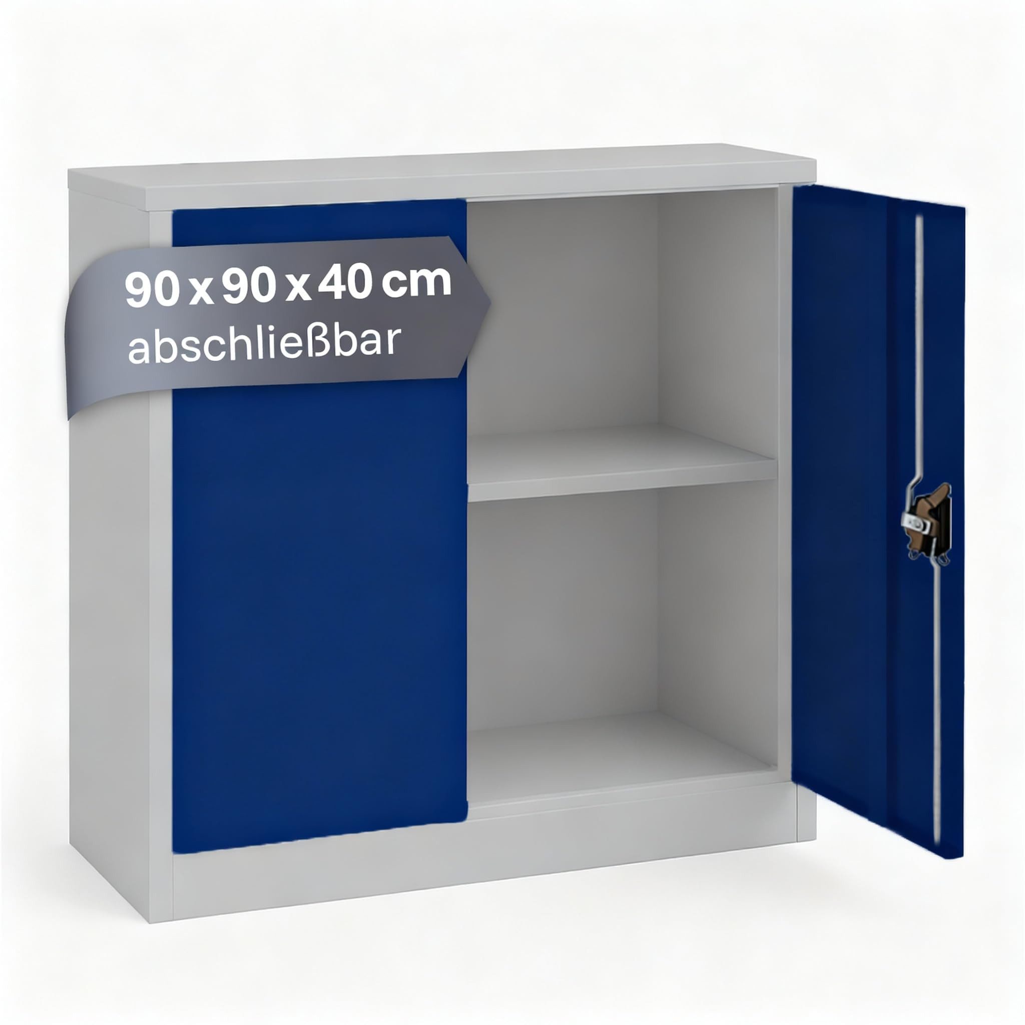 LagerZwei Aktenschrank Mehrzweckschrank 90x90x40 cm abschließbar