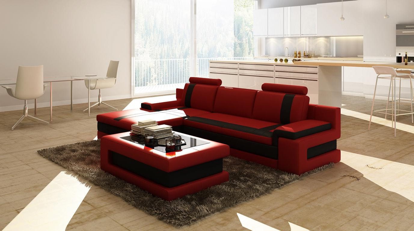 Xlmoebel Ecksofa Modernes Ledersofa in L-Form mit elegantem Design, Ecksofa, Hergestellt in Europa