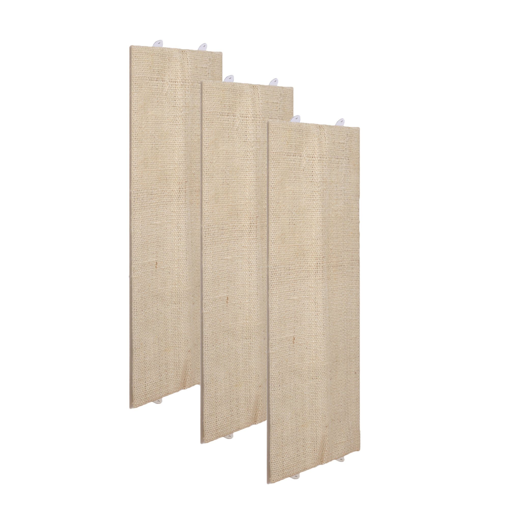 BigDean Kratzbrett 3x Katzenkratzbrett Eckkratzbrett Wandkratzbrett Kratzwand Sisal 80cm, (3-tlg)