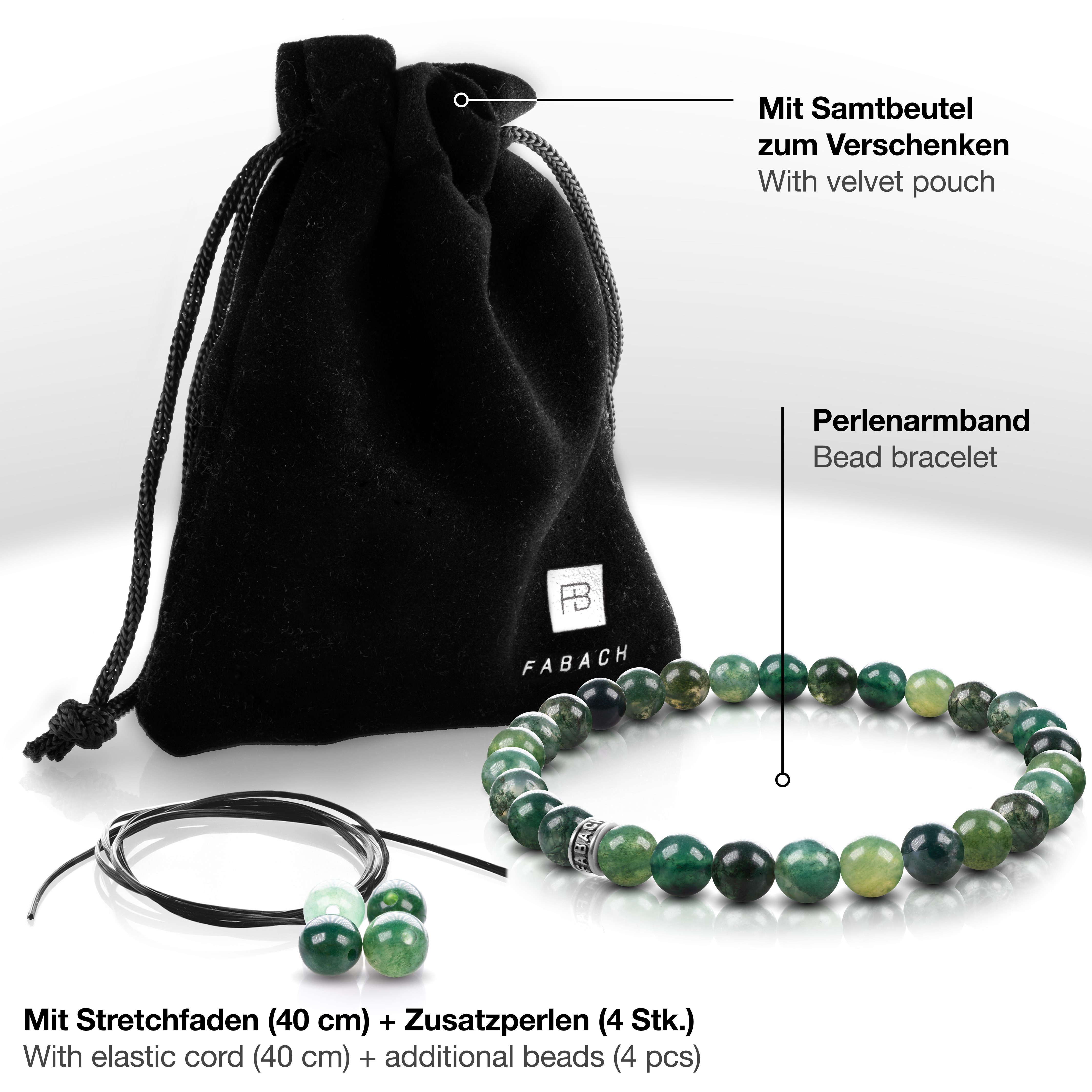 FABACH Perlenarmband 6mm Edelstein-Perlen & Sterling günstig online kaufen