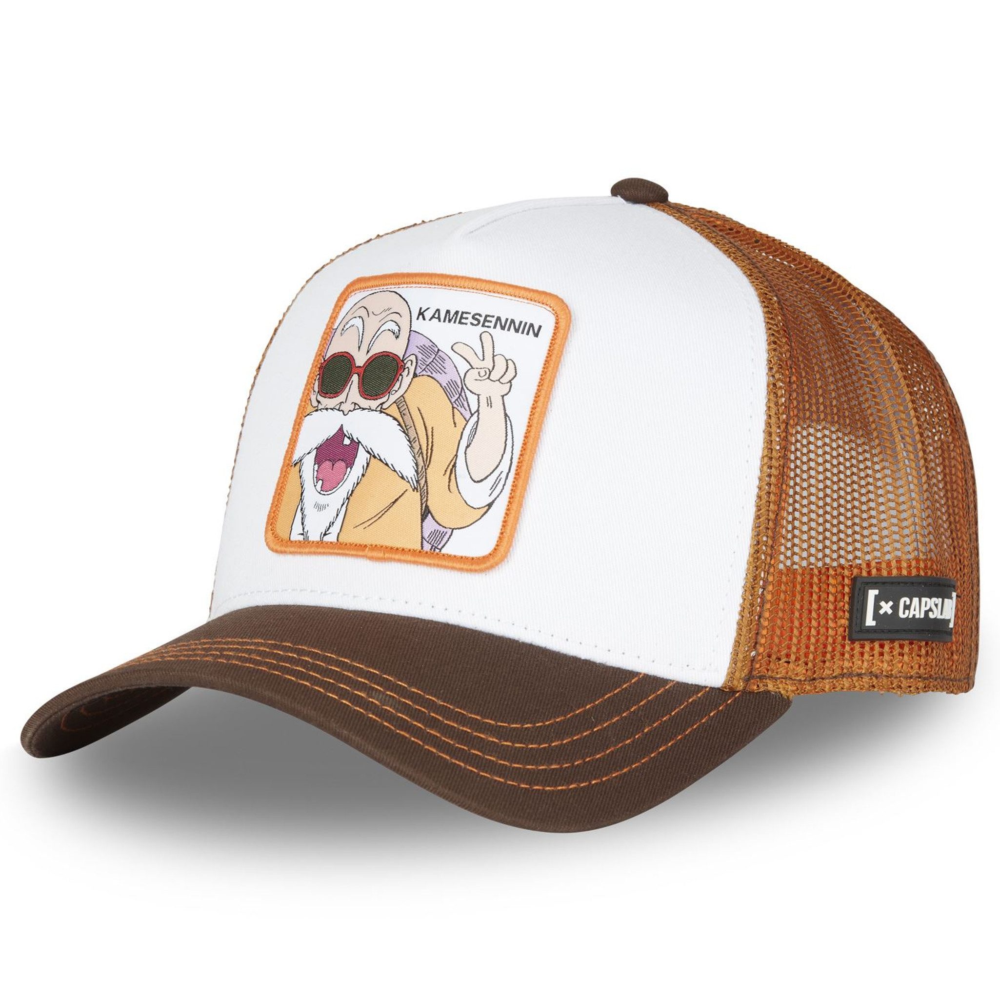 Capslab Trucker Cap CAPSLAB Trucker Cap - DRAGON BALL Z KAME SENNIN Brown (Basecap, Basecap, Meshcap, Trucker Kappe)