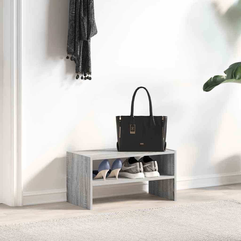 vidaXL Schuhregal Schuhregal Stapelbar Grau Sonoma günstig online kaufen