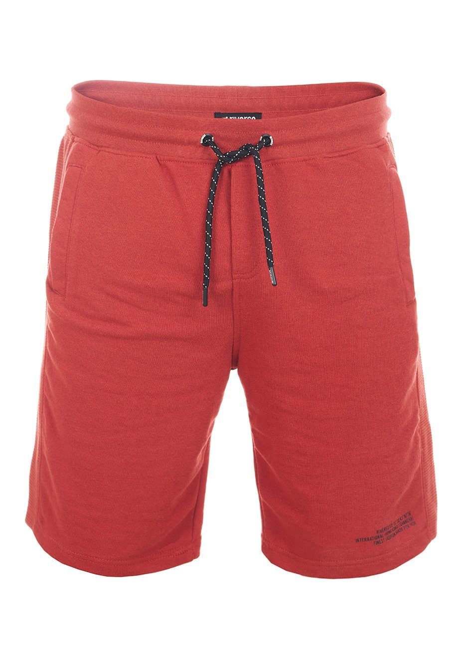 riverso Sweatshorts Herren Sportshorts Regular Fit Rusty Red RIVBlake Kordelzug Ochre mit Bermudashort