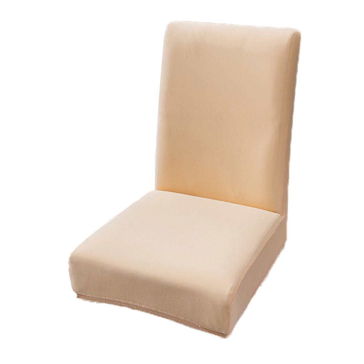 Stuhlhusse Stretch-Stuhlhussen für das Esszimmer, abnehmbare Stuhlschutzbezüge, Juoungle beige