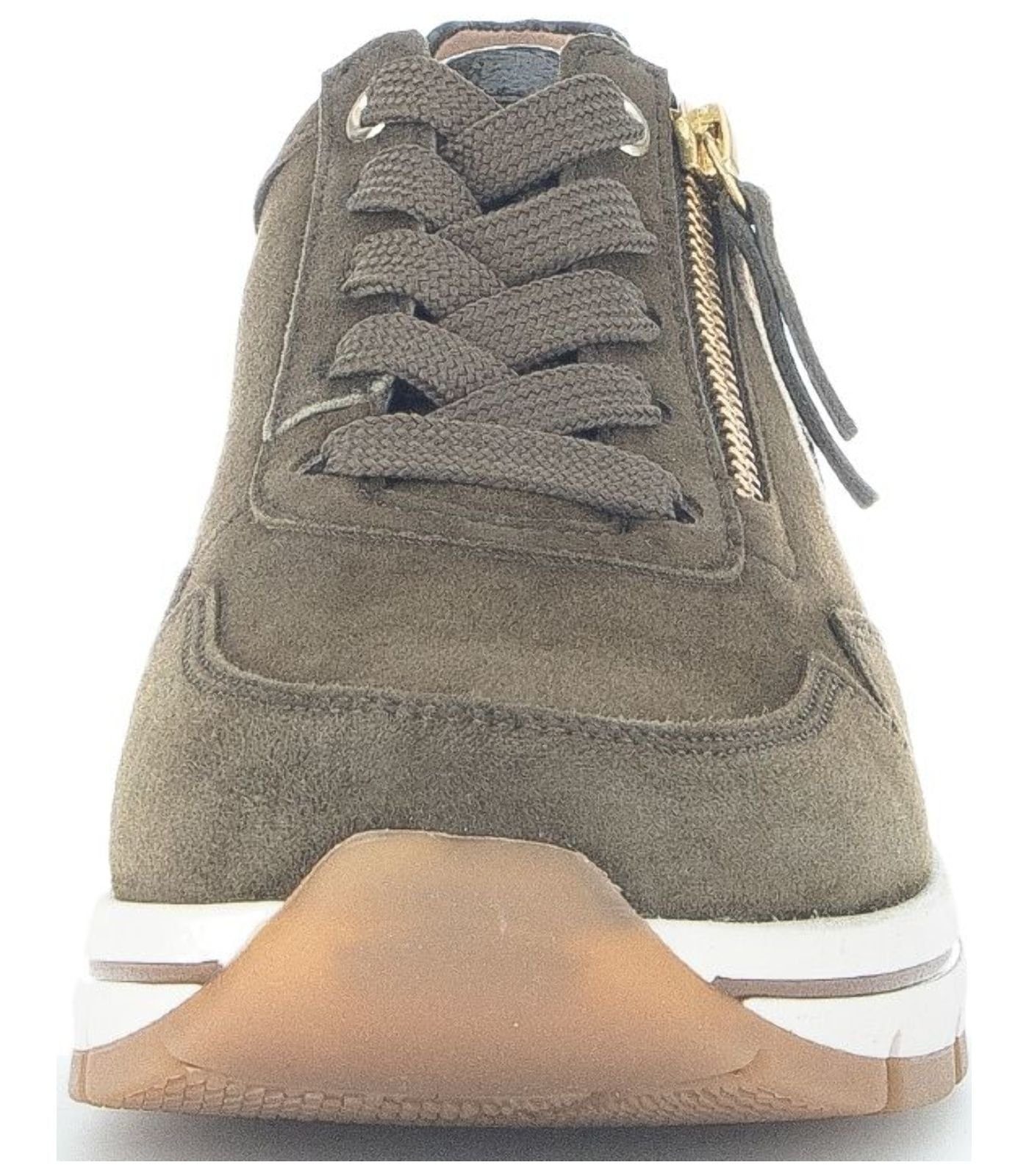 Gabor Sneaker Veloursleder/Textil Schnürschuh (tundra) Beige