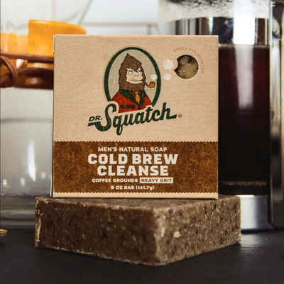 UE Stock Feste Duschseife Dr. Squatch - Cold Brew Cleanse Herren natürliche Seife 141,7 g Seifen, Mit dem Besten, was die Natur zu bieten hat.