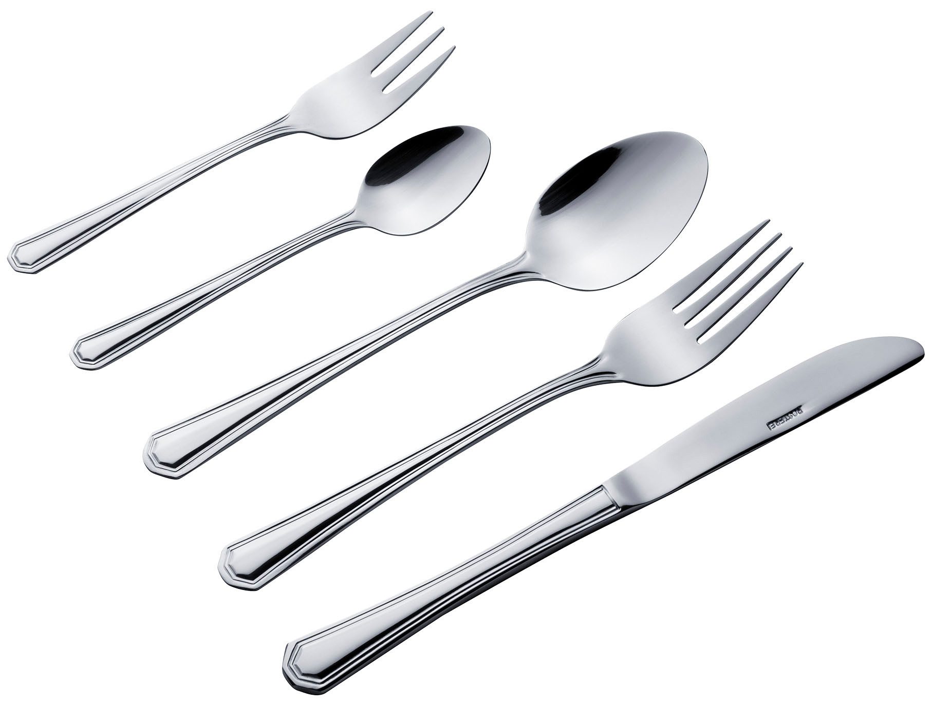 KING Besteck-Set »Düsseldorf« (31-tlg), 6 Personen, Edelstahl 18/0, Besteck im zeitlosen Design, mit Besteck-Etui