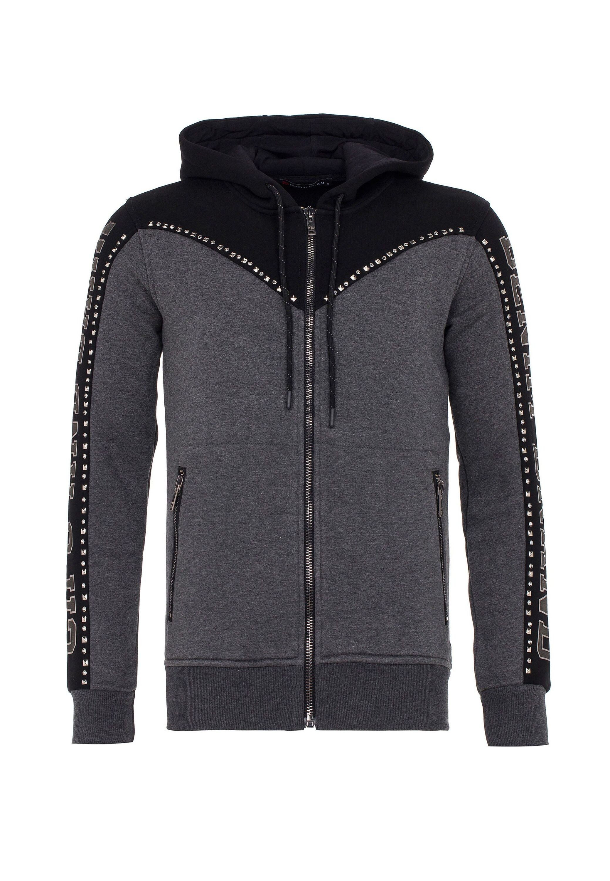 Cipo & Baxx Sweatjacke Sweatjacke (1-tlg) mit praktischen Kapuze, CL381 günstig online kaufen