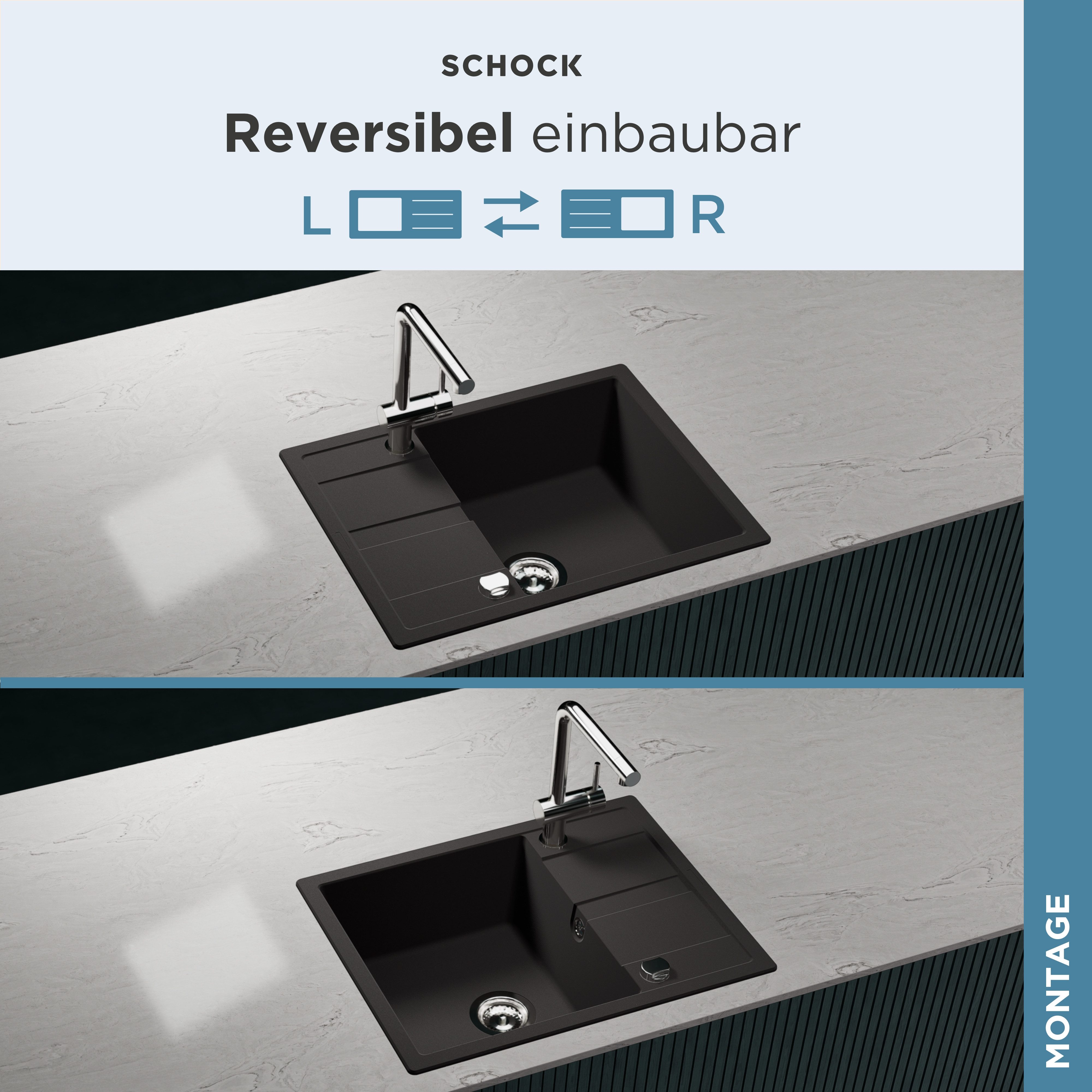 Schock Granitspüle Lucca Plus, rechteckig, 65/50 cm