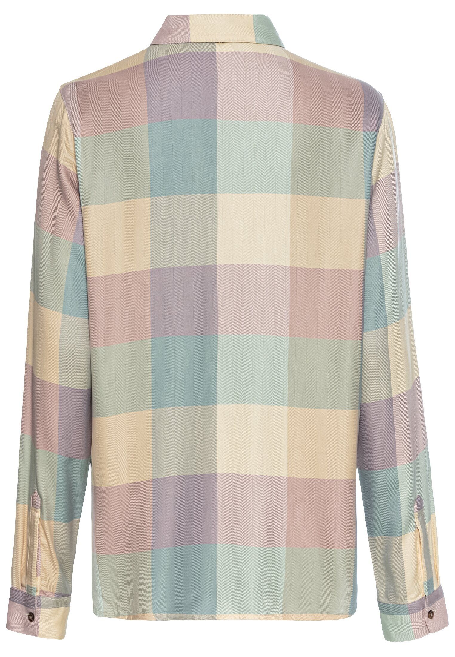 camel active Langarmbluse Karierte Bluse aus Viskose günstig online kaufen