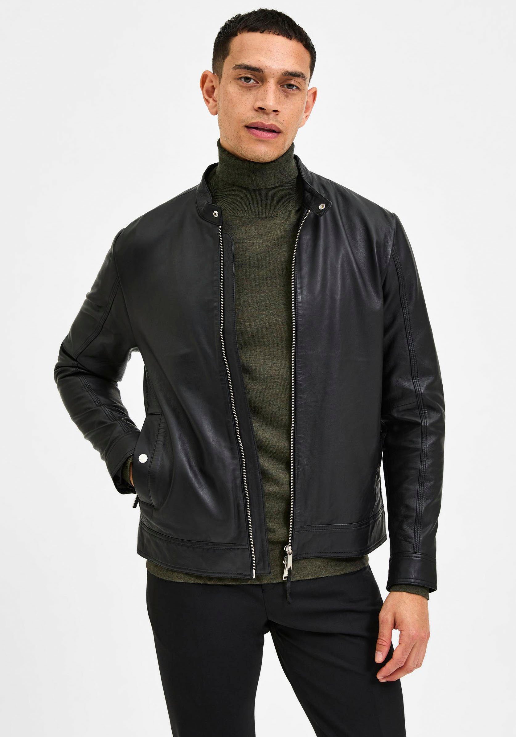 SELECTED HOMME Lederjacke ARCHIVE CLASSIC LEATHER JKT