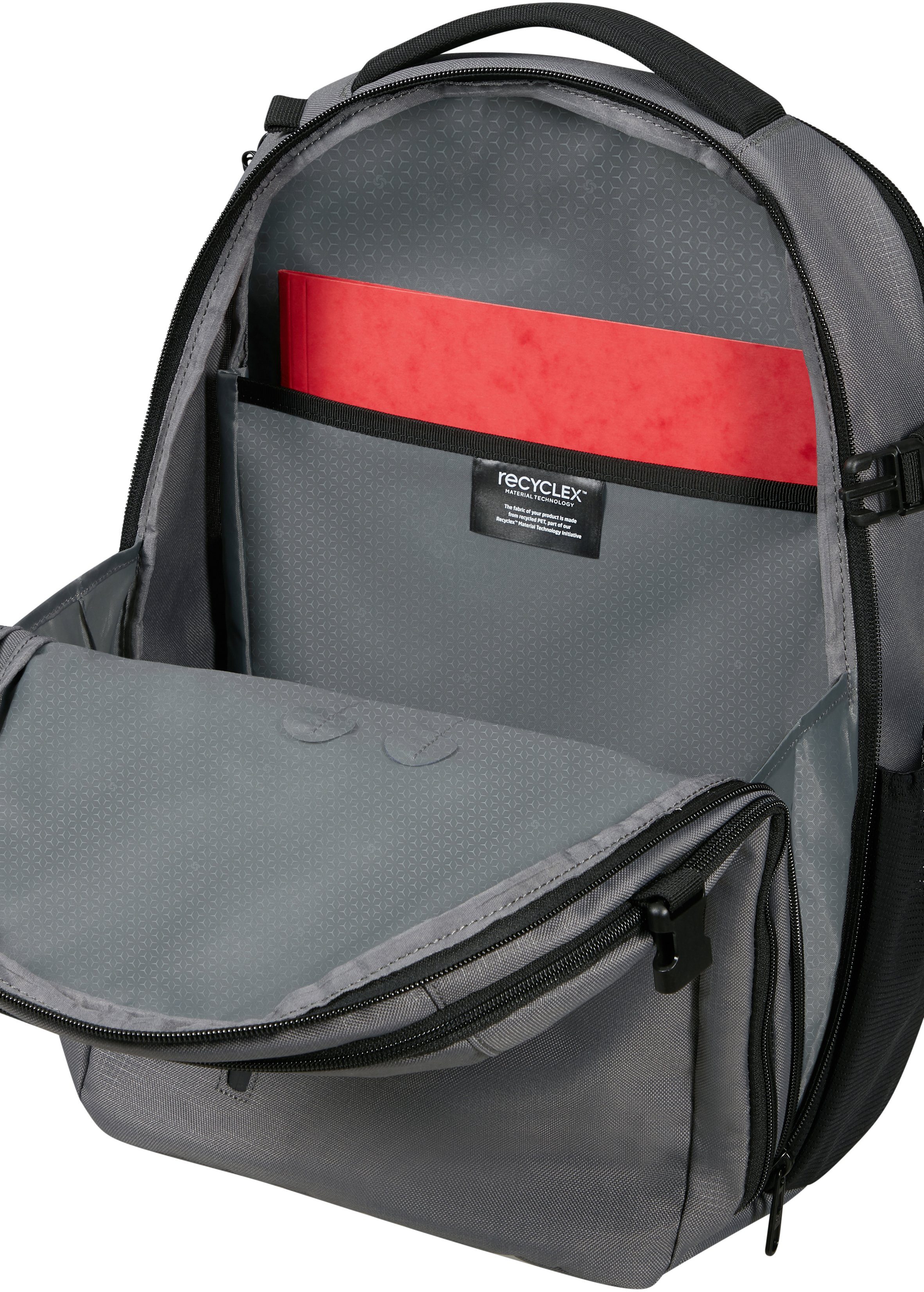 Tablet Laptopfach Drifter Laptoprucksack 15,6-Zoll Samsonite Roader, recyceltem Material; Grey und mit aus