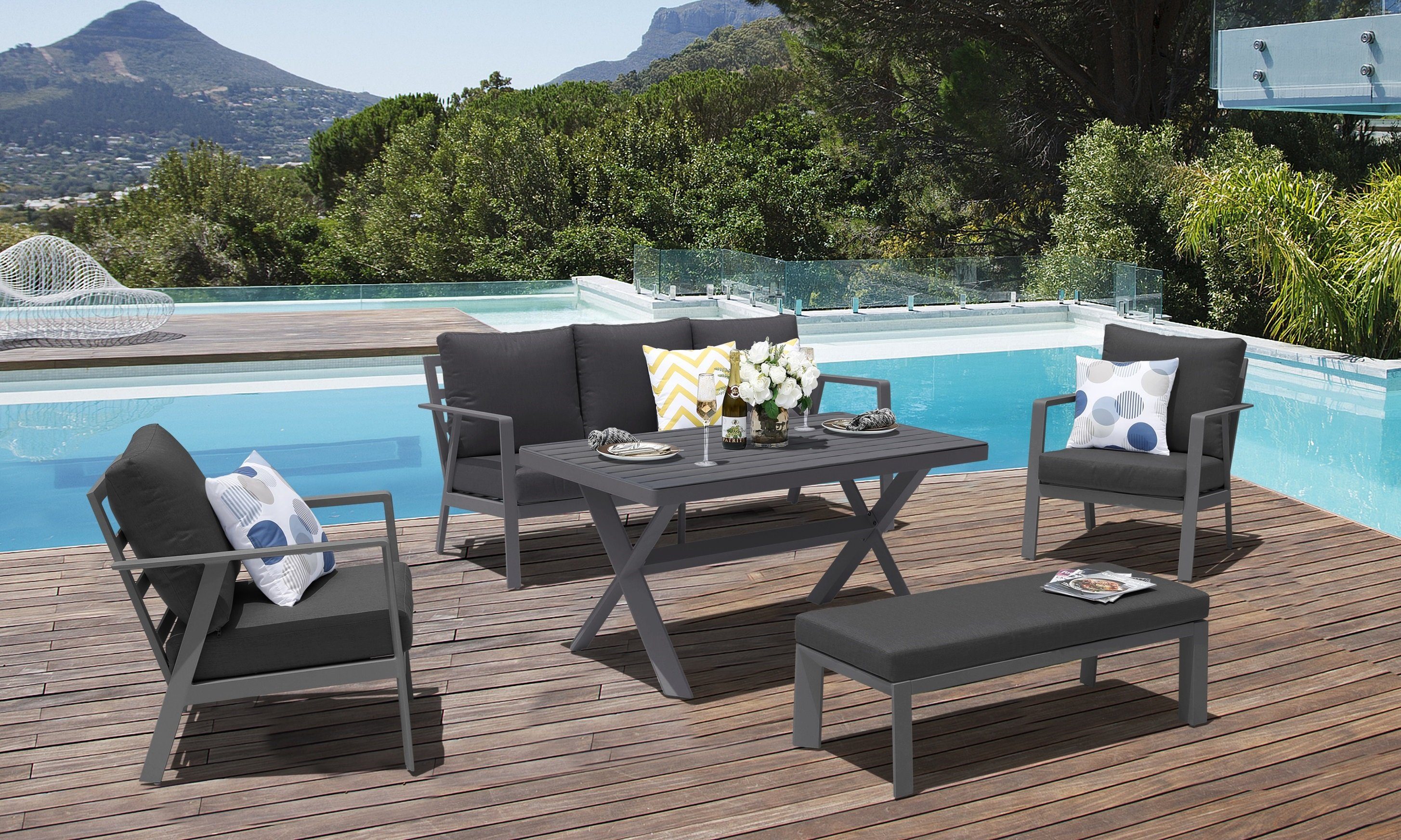 Gardissimo GartenloungeSet Merida Lounge / Aluminium / Gartenmöbelset