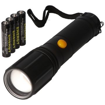 HEITECH LED Taschenlampe LED-Taschenlampe Smart Focus, max. 3 Watt, inklusive 4 Batterien