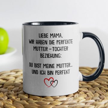 22Feels Tasse Mama Geschenk von Tochter Muttertag Geburtstag Mutter Weihnachten Frau, Keramik, Made in Germany, Spülmaschinenfest, Zweifarbig