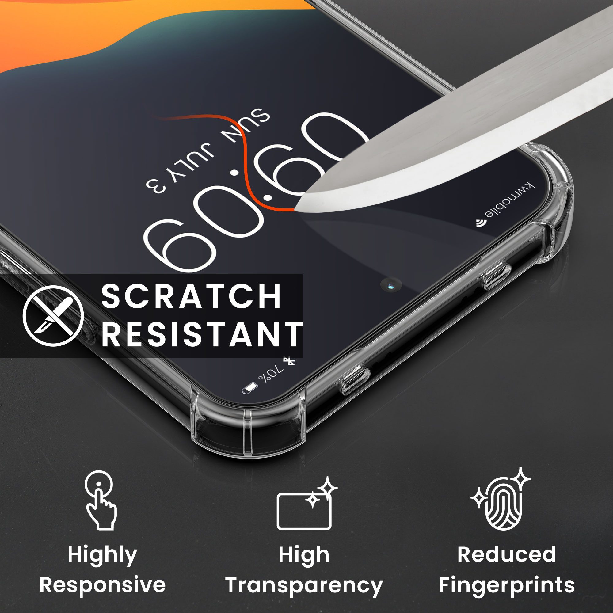 kwmobile Smartphone-Hülle Hülle für Xiaomi Redmi Note 15 Pro 4G Case, Handyhülle mit 2x Glas Schutz Folie - Cover Handyhülle – Bild 5 von 5