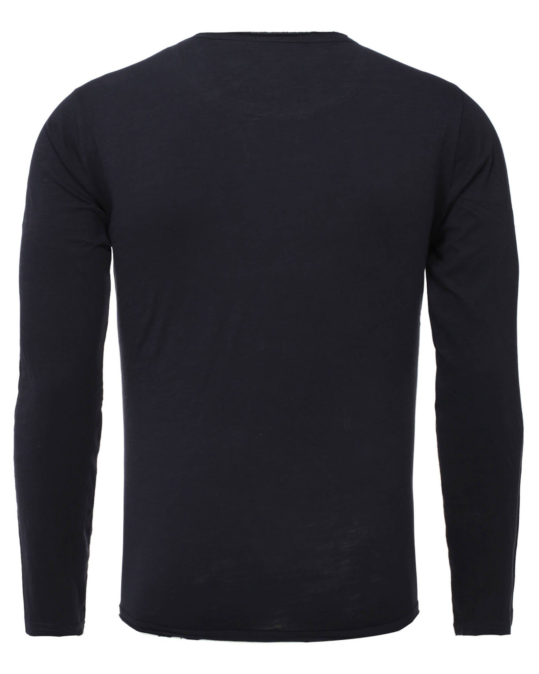 Key marine Shirt "MLS (52) Langarm Largo (1-tlg) Herren Cheese" T-Shirt