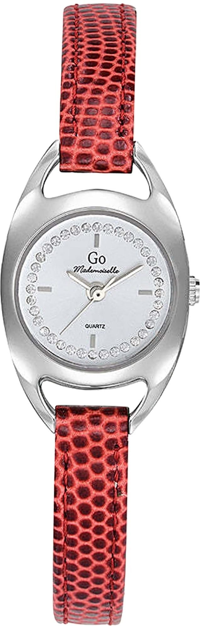 Girl Only Quarzuhr Girl Only GO Damen Armbanduhr, (Analoguhr), Damenuhr GO rot, klein (ca. 21mm) Lederarmband, Fashion-Style